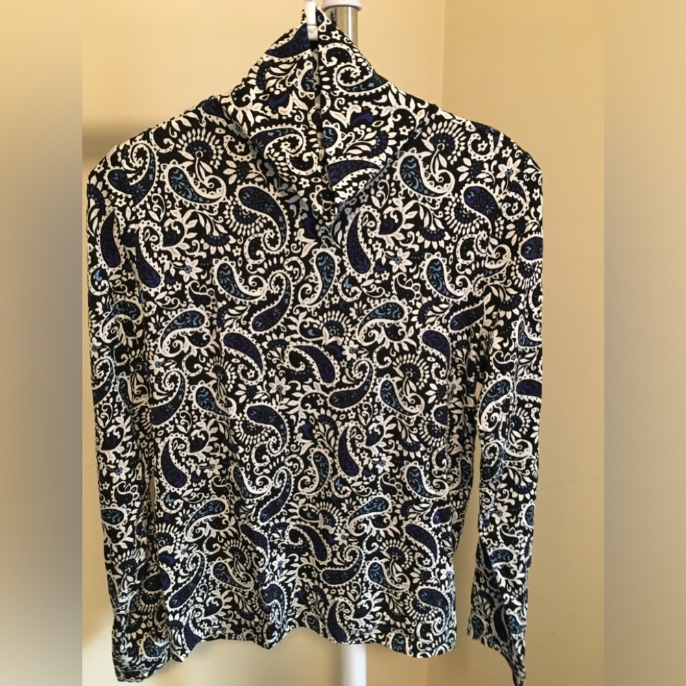 Loft long sleeve mock neck knit top